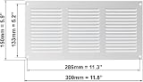 Europlast 300x150mm White Metal Air Vent Grille with Insect Mesh view 2