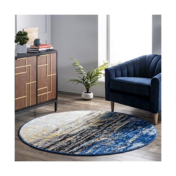 nuLOOM Katharina Abstract Motif Area Rug, 5' x 7' 5", Blue The Home