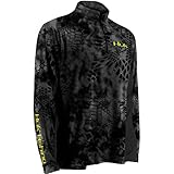 Marolina Outdoor H1200007TY1L Huk Kryptek Icon 1/4 Zip Jacket, Typhon/Yellow, Large