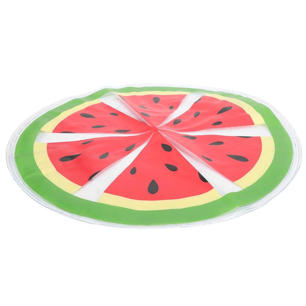 Foldable Dog Cooling Mat, Dog Ice Pad, 14.2in Transparent Travel Summer Cats Dogs Seat for Home Water Cooling Cushion(watermelon)