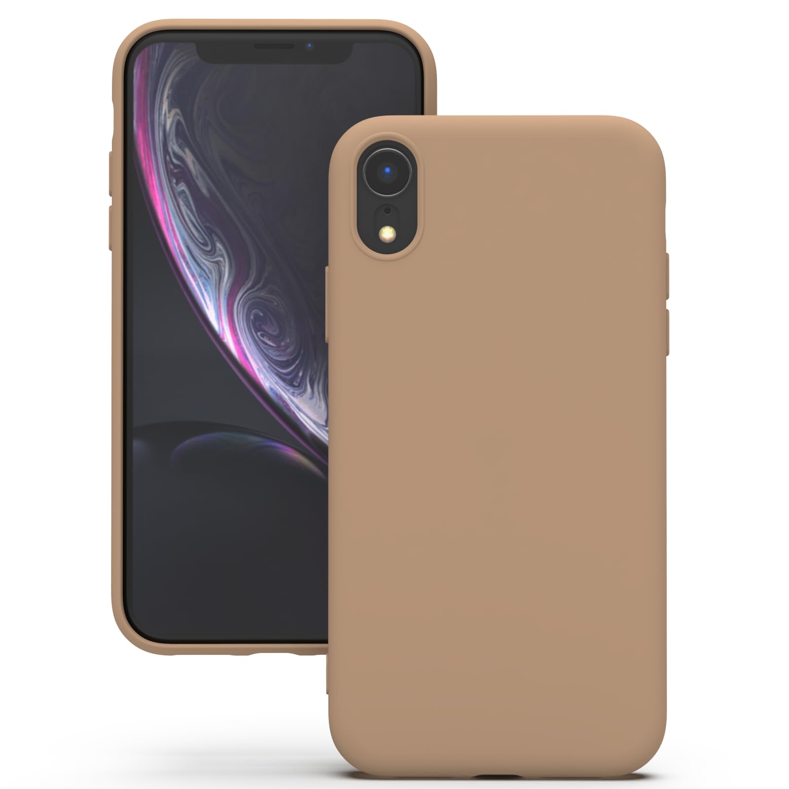 YATWIN Silicone Case for iPhone XR, Soft-Touch, Shockproof, DustProof, Antiskid Full Body Armour Phone Cover for Apple iPhone XR - Milk Tee