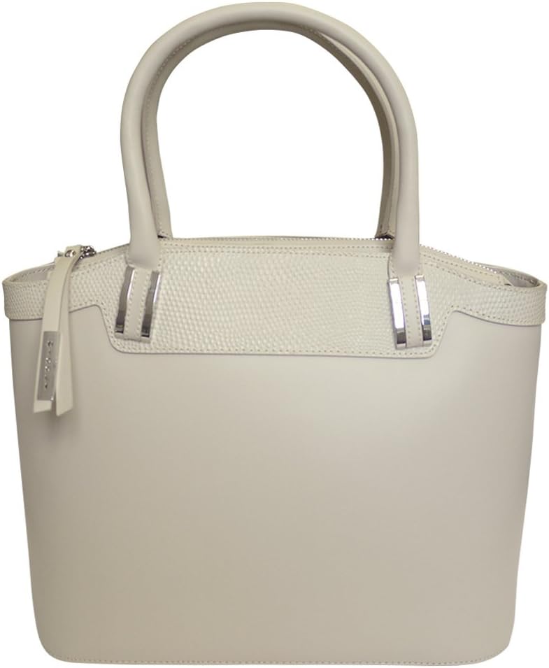 cream leather tote bag