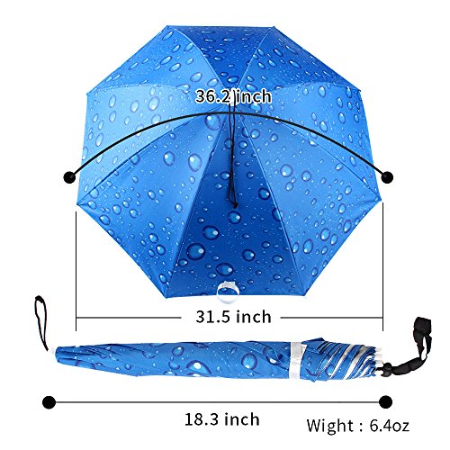 image for Jangannsa Fishing Umbrella Hat Folding Sun Rain Cap Adjustable Multifu