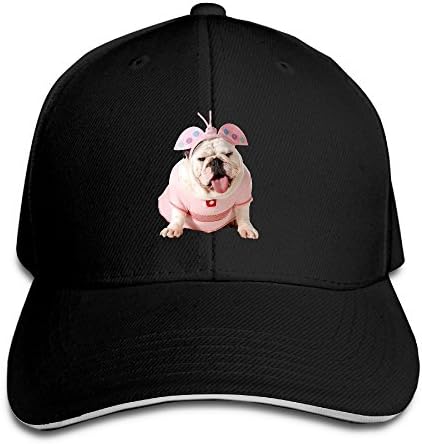 POINIU Dogs Butterflies Bulldog Uniform Snapback Hats Plain Cotton Baseball Caps For Mens Womens Best Adult Winter Adjustable Trucker Flat Hat