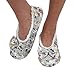 Snoozies Womens Brocade Shine Ballerina Comfort Split Slipper Socks