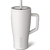 BrüMate Era 30 oz Tumbler with Handle and Straw | 100% Leakproof Insulated Water Bottle Tumbler with Lid and Flexible SoftSip Straw | Made of Stainless Steel | Cup Holder Friendly | 30oz (Dune)