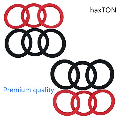haxTON Popular Silicon Creative Ring Toss Game Replacement Ring Toss Family Games Yard Games Assemble Easily for Kids Adults for Indoor Outdoor Sports 12 pcs 6 Red 6 Black (Replacement Ring toss)