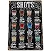 Cocktail Shots Menu Retro Vintage Bar Metal Tin Sign Poster Style Wall Art Pub Bar Decor 20 X 30 cm