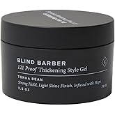 Blind Barber 121 Proof Thickening Style Gel - Medium to Strong Hold Hair Gel - Water-Based for All Hair Types - Paraben & Sulfate Free Products for Men (2.5 Ounce)