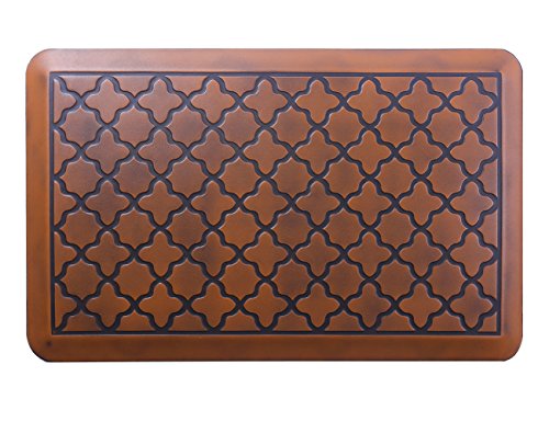 Butterfly Anti-Fatigue 20 x 32 Inch Quatrefoil Kitchen Comfort Mat, Antique