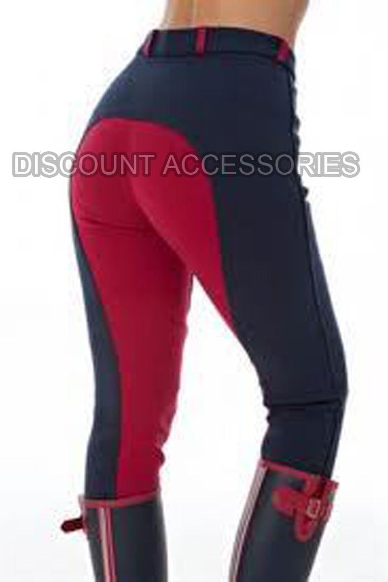 Discount Pet Accessories CHILDRENS RIDING JODHPURS BOY/GIRLS CHILD SOFT STRETCHY JODS JODPHURS NAVY WITH RED