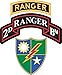 Military Vet Shop US Army 2nd Battalion, 75th Ranger Regiment Ranger Tab Window Bumper Sticker Decal 3.8
