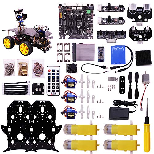 Yahboom Ultimate Starter Kit for Raspberry Pi 3 B+ HD Camera Programmable Smart Robot Car Kit with 4WD Electronics Education DIY Kit for Teens （Raspberry Pi not Include） - Thumbnail 7