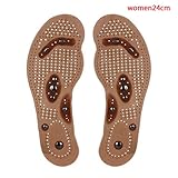 Dragon Honor 1Pair Acupressure Slimming Insoles Magnetic Health Foot Massage Weight Loss Insole (25cm (Women))