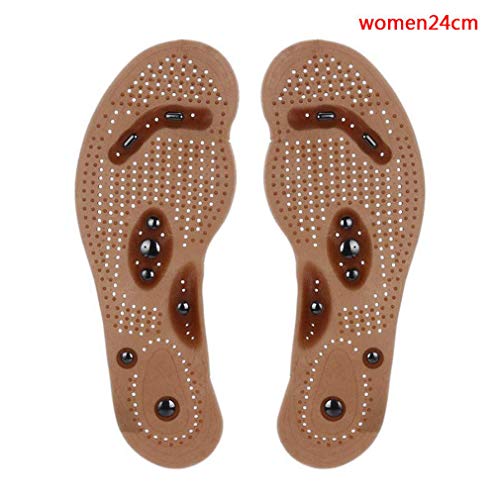 Dragon Honor 1Pair Acupressure Slimming Insoles Magnetic Health Foot Massage Weight Loss Insole (25cm (Women))