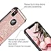 BENTOBEN iPhone Xs Max Case, Kickstand Design Slim 2 in 1 Heavy Duty Shockproof Hybrid Soft TPU Bumper Hard PC Cover with Glitter PU Faux Leather Protective Case for Apple iPhone Xs Max, Rose Gold