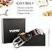 WHIPPY Genuine Leather Belt for Women Waist Belt with Brushed Alloy Buckle