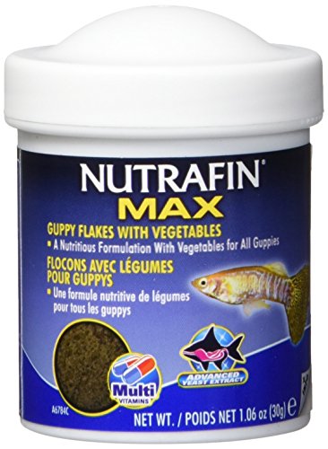 Nutrafin Max Guppy Vegetable Flakes, 1.06-Ounce