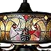 River of Goods 16159S Tiffany Style Stained Glass Halston Ceiling Fan, Spice