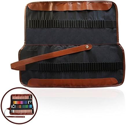 My Pencil Case | 72 Slots Portable Roll-Up Canvas Travel Pouch Wrap For Colored Pencils Crayola Markers Paintbrush Holder Organizer for Students Artists Hobbyists Home School Office | 881