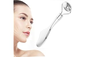 Liahelianx Stainless Steel Face Roller - Facial & Eye Massager, Cooling Dual Sided Roller for Reducing Puffiness & Wrinkles