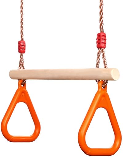 PELLOR Monkey Bars Trapeze Bar for Playground Swing Sets Orange