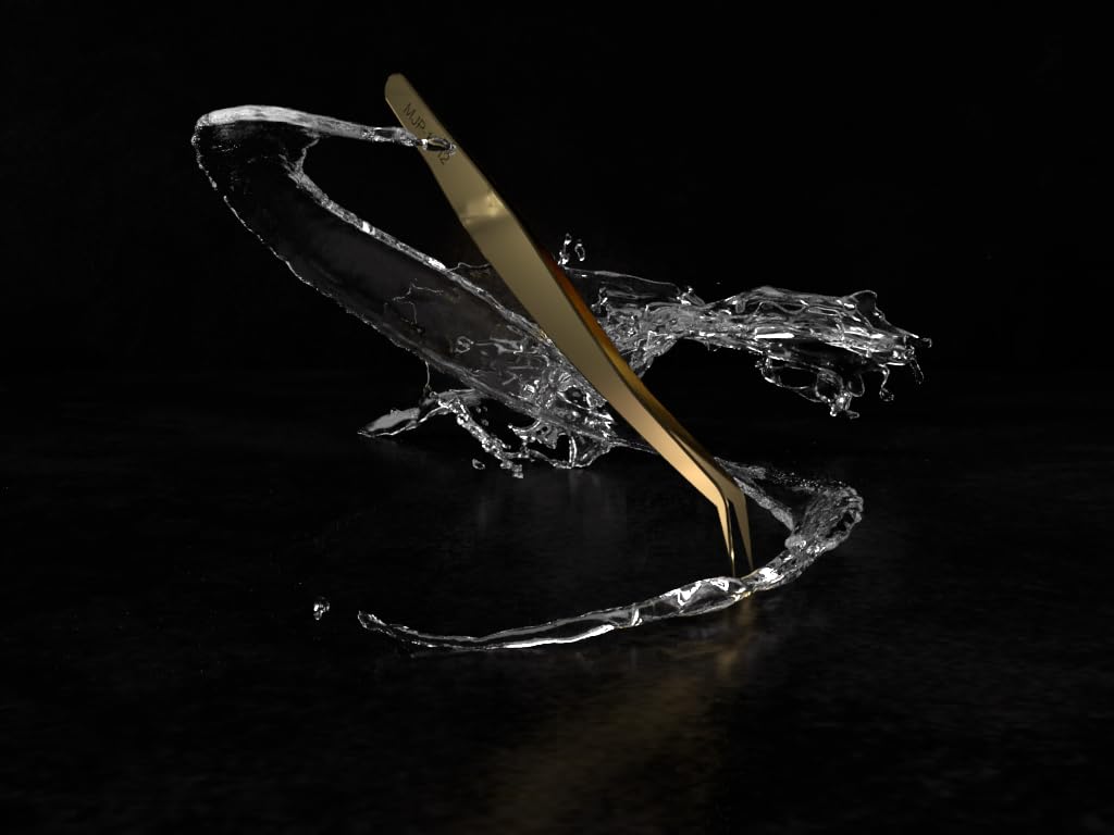 Professional Stainless Steel Tweezers Eyelash Tweezers Professional Original Vetus Multifunctional Tweezers MSC-19 by Imperial Lash ltd (Gold)