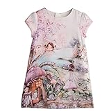FEITONG 2017 Kids Girls Floral Butterfly Print Princess Dress (1-2 Years, Pink #2)