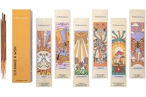 Folkulture Natural Incense Sticks (6 Variants - 120 Sticks) | Charcoal Free Scent Sticks | Lavender Incenses, Jasmine Inscent