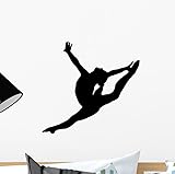 Gymnastics Silhouette Style Graceful Wall Decal by