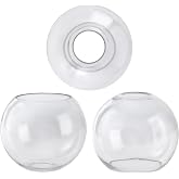 GoldSwift 3 Pack Clear Glass Globe Shade Replacement, 1-5/8" Fitter | 5.9"W x 5"H, Round Sphere Glass Lamp Shade Globe Cover for Pendant Light Chandelier Wall Sconce