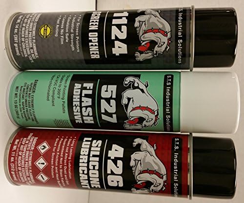 STS Aerosol Kit Screen Print &amp; Graphics 527 Flash Adhesive 1 can STS-1124 Screen Opener 1 can STS-426 Silicon