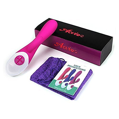 ACVIOO Personal Wand Massager(10-Frequency), Cordless Body Massager for Head, Neck, Back and Full Body Fatigue, Waterproof Massage Sticks for Muscles Aches (Rose Red)