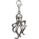2pcs in Set Creative Ocean Jewelry, Octopus Clip on Charm, Fish Pendant Zipper Pull/Bag Charm/Case/Lanyard Charm, Stitch Marker