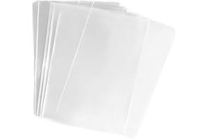 FgfAk 200 Pcs 5x7 Inches Clear Flat Cello/Cellophane Treat Bags Good for Pastry,Bakery,Cookie,Candy and Dessert