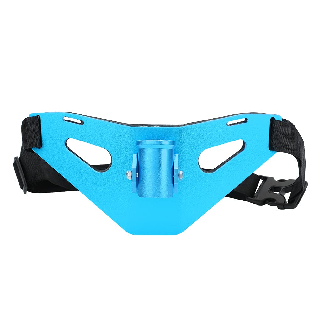 Fishing Belt Aluminum Stand-up Offshore Gimbal Padded Rod Holder Fishing Pole Belt Adjustable Boat Fishing(Blue)