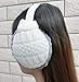 Cozy Design Women's Winter Adjustable Knitted Ear Muffs in Creamy White