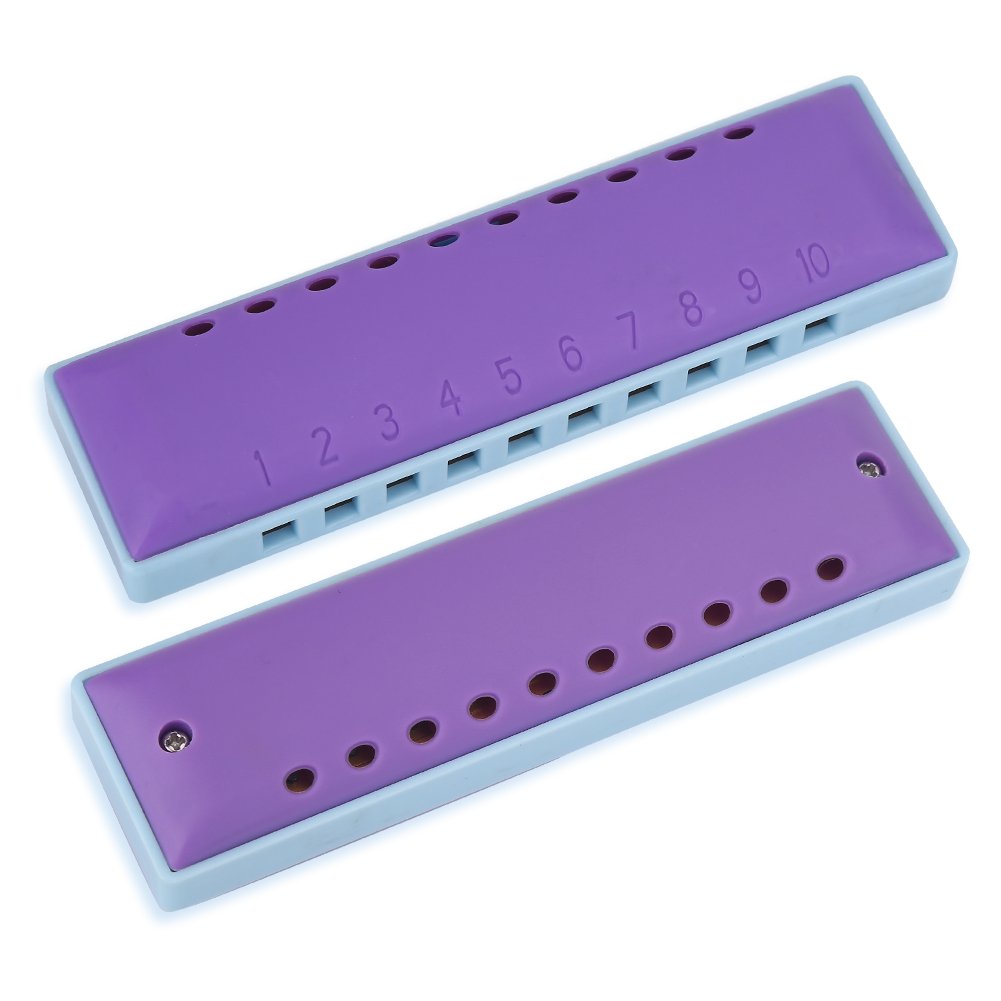 Folkハーモニカ B07dmwvv25 Children Rock Harmonica パープル 10穴樹脂harmonica口オルガン音楽楽器 おもちゃギフトforキッズ子供beginnger パープル Jazz Dilwe For ハーモニカ 激安ブランド Eurlhosnakamel Dz