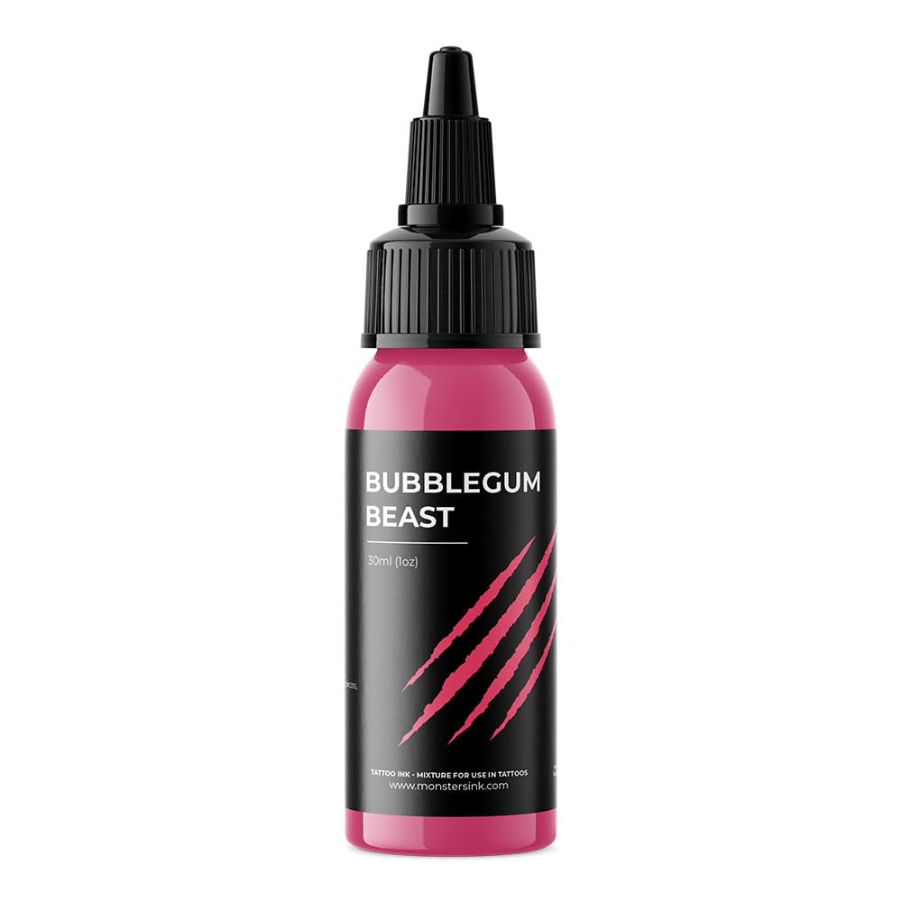 Pink Tattoo Ink by Monsters Ink 30ml (Bubblegum Beast, 30ml) — image 1