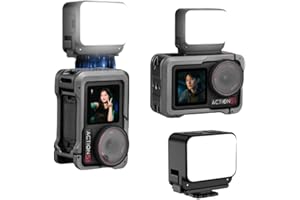 Magnetic Quick Release Fill Light for DJI OSMO ACTION6, 8700K High Brightness Long Battery Life Lightweight Design, Cold Shoe