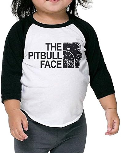 The Pitbull Face Kid's Sleeve Raglan Clothes Unisex Personalize