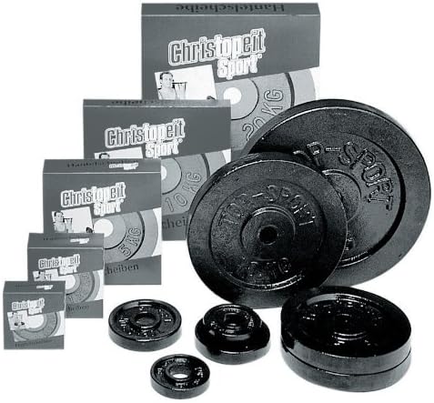 Christopeit Set of Cast Iron Dumbbell Plates 30 mm