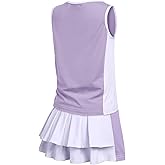 Zaclotre Girls Tennis Golf Dress Outfit Sleeveless Tank Top and Skorts Sets Sport Skirt with Shorts