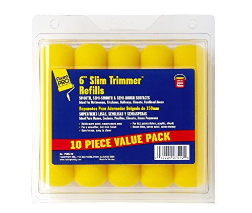 FoamPRO 75RS-5 Mini Roller Refills (High-Capacity Foam) (5 Pack), 6"