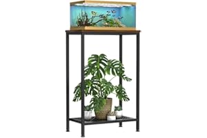 VANVERB 10 Gallon Fish Tank Stand, 2-Tier Small Aquarium Stand, Metal Reptile Breeder Turtle Terrarium Stand Rack Plant Stand