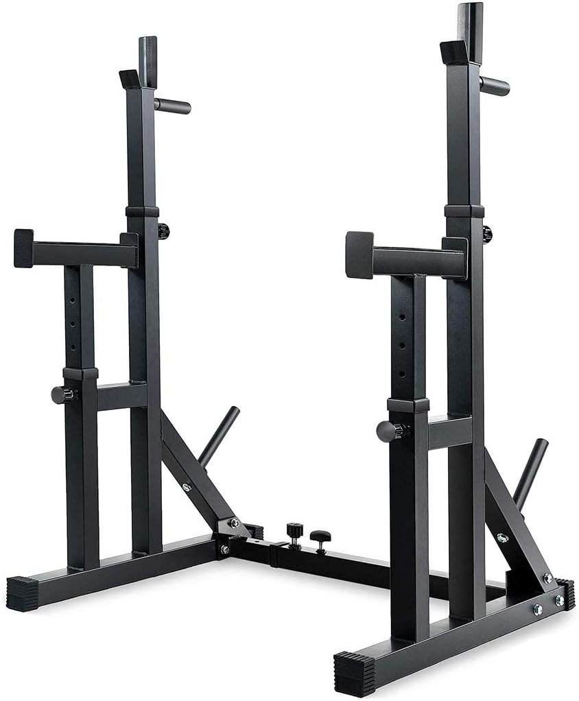 Timegard Adjustable Multifunctional Squat Dumbbell Racks Bench Press Dipping Station Home Gym Stands Barbell Rack