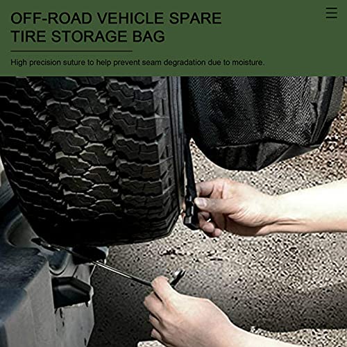poueae Spare Tire Trash Bag Outdoors Storage Bag for Wrangler UTV SUV