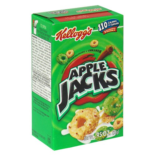 Kellogg’s Apple Jacks, Breakfast Cereal, Original, Single Serve, 0.95