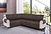 Rose Home Fashion Reversible Chaise Lounge Cover, Chaise Lounge Slipcover, Sectional Couch Covers for Dogs (Chaise Lounge: Chocolate/Beige)