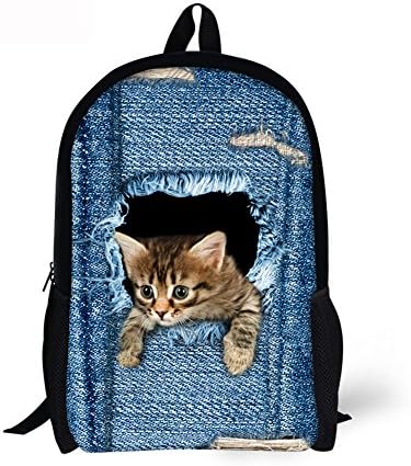 Backpack For Kids Boys Girls Cute Animal Print Lightweight School Bag-CAT2